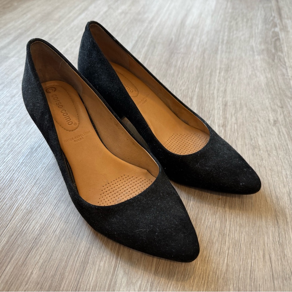 Corso Como Black Suede Heels